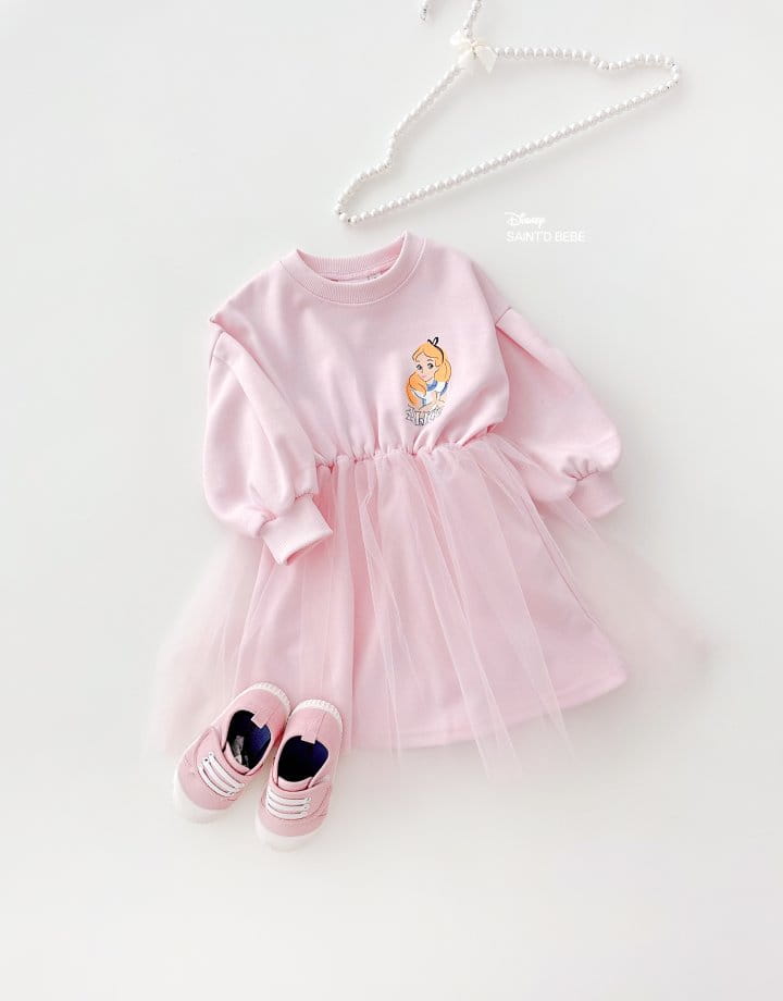 Dsaint - Korean Baby Fashion - #smilingbaby - Pink Alice Mesh One-piece - 4