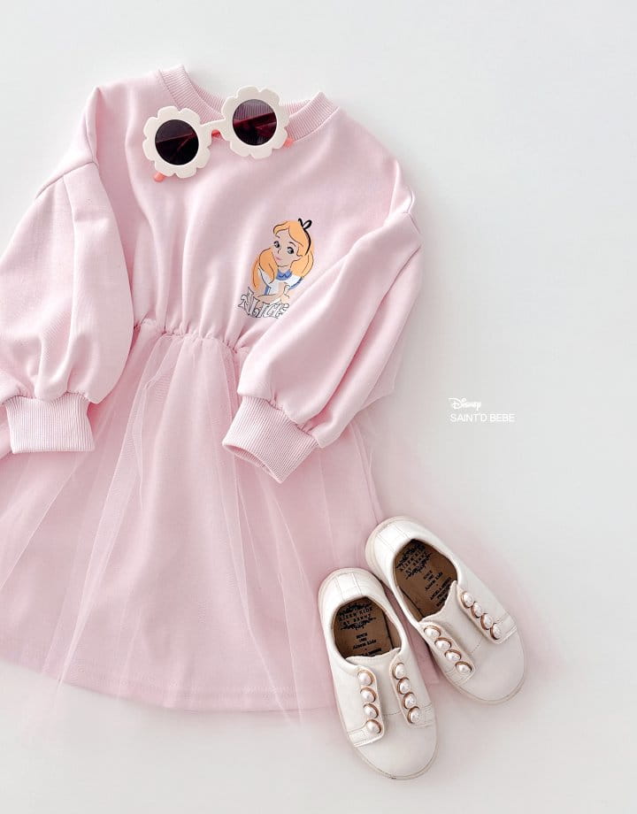 Dsaint - Korean Baby Fashion - #onlinebabyshop - Pink Alice Mesh One-piece - 2