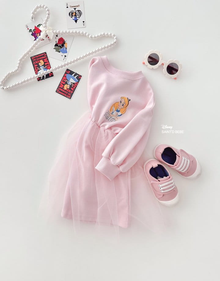 Dsaint - Korean Baby Fashion - #smilingbaby - Pink Alice Mesh One-piece - 3