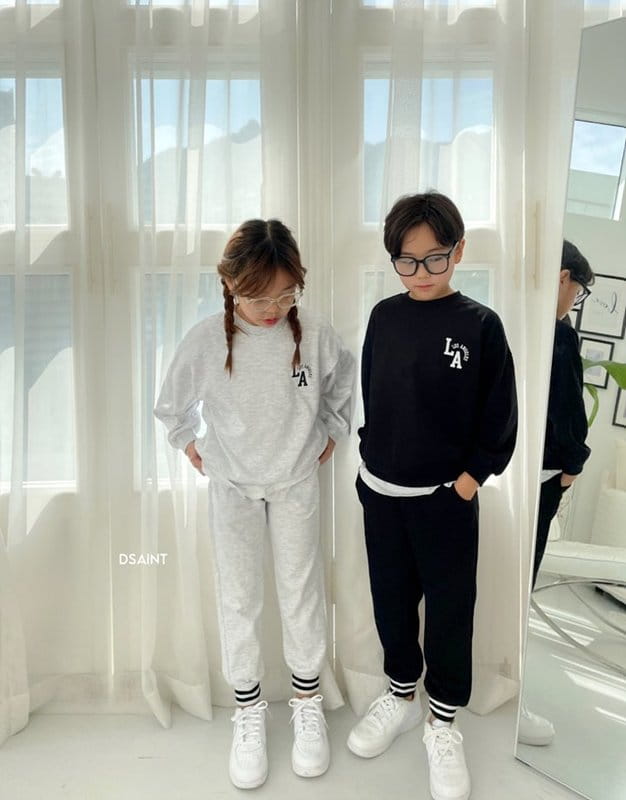 Dsaint - Korean Children Fashion - #childofig - LA Two Line Top Bottom Set - 8