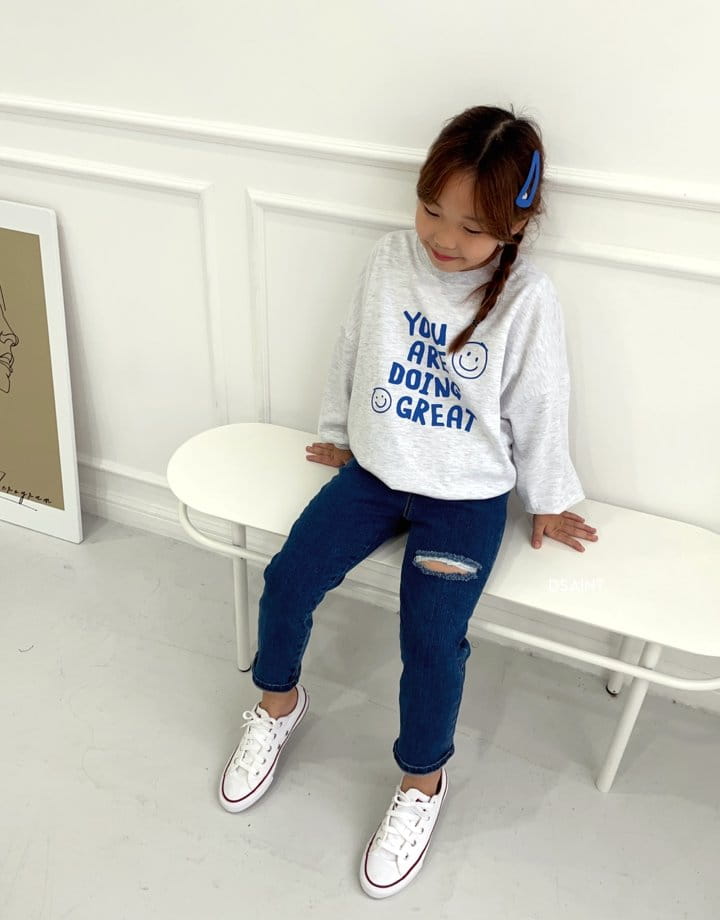 Dsaint - Korean Children Fashion - #kidsstore - Line Vintage Jeans - 6