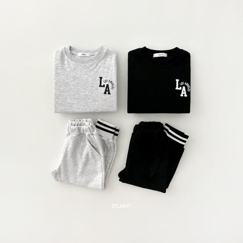 Dsaint - Korean Children Fashion - #littlefashionista - LA Two Line Top Bottom Set