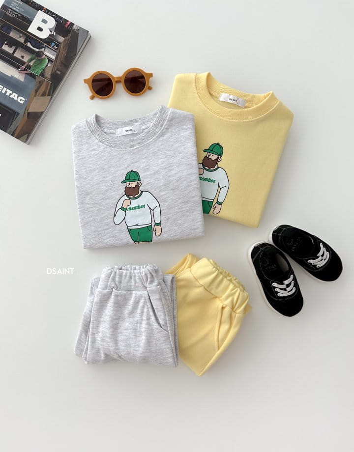 Dsaint - Korean Children Fashion - #magicofchildhood - Hike Hairy Person Top Bottom Set - 2