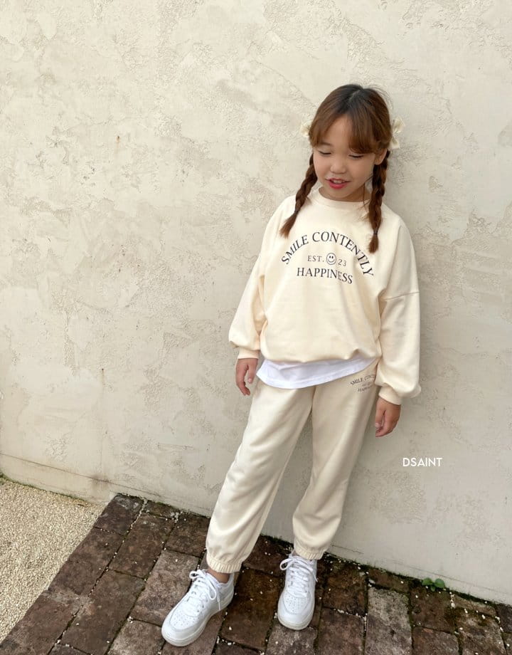 Dsaint - Korean Children Fashion - #stylishchildhood - Smile Est Jogger Top Bottom Set - 10