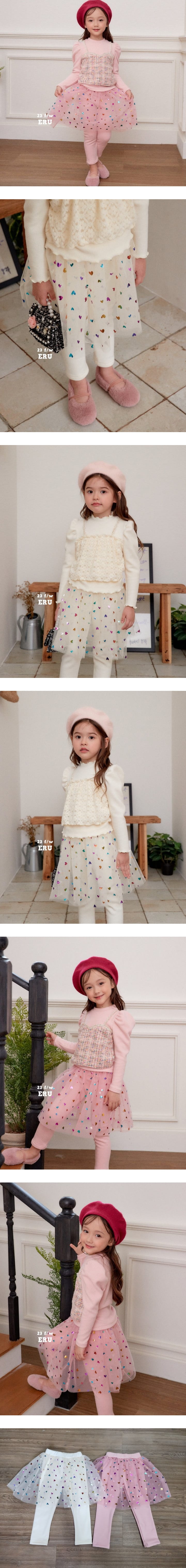 E.Ru - Korean Children Fashion - #discoveringself - Heart Skirt Leggings