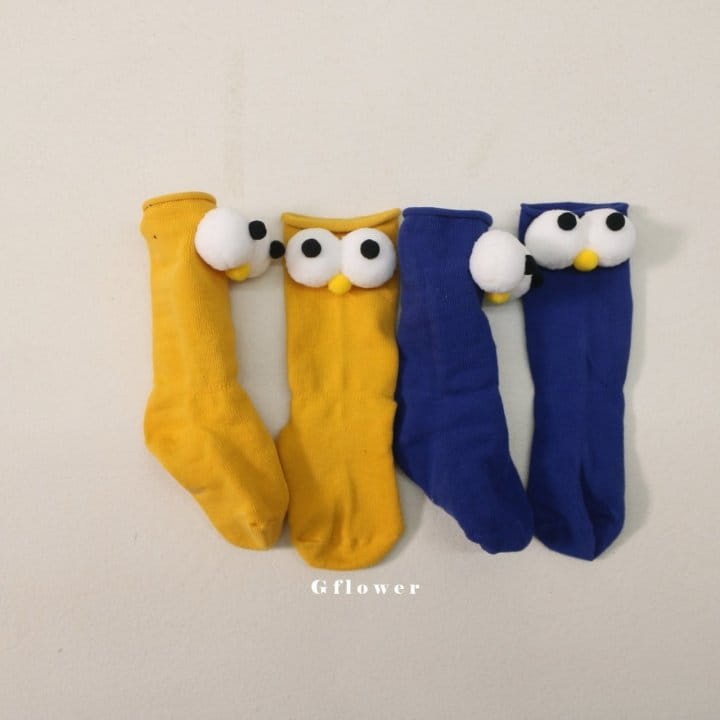 G Flower - Korean Children Fashion - #childofig - Big Eyes Knee Socks - 12