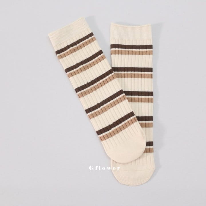 G Flower - Korean Children Fashion - #fashionkids - Brown Bear Knee Socks - 2