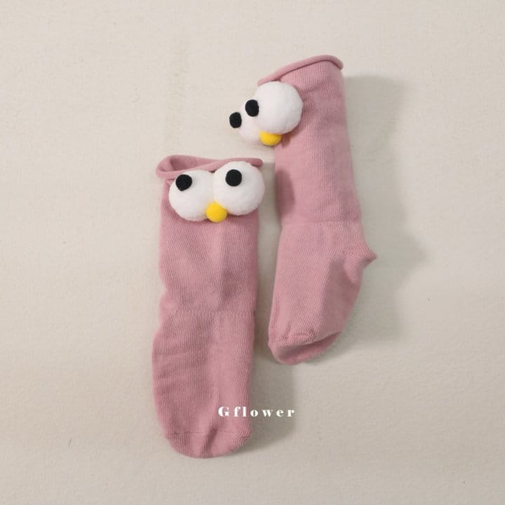 G Flower - Korean Children Fashion - #kidsshorts - Big Eyes Knee Socks