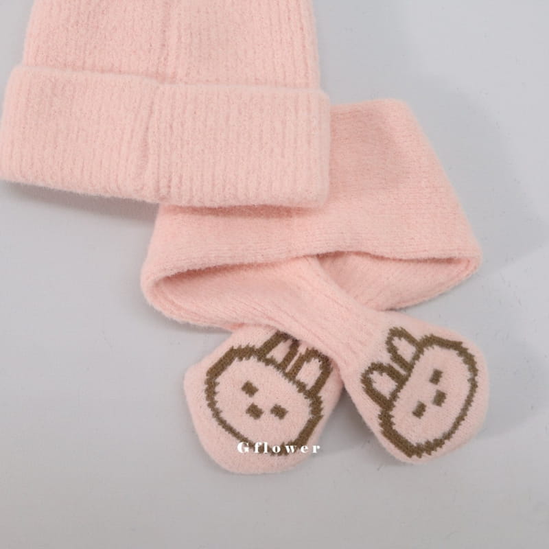 G Flower - Korean Children Fashion - #fashionkids - Rabbit Beanie Muffler Set - 4