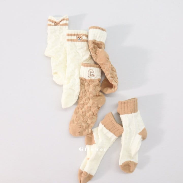 G Flower - Korean Children Fashion - #kidsstore - 1987 Socks Set - 3