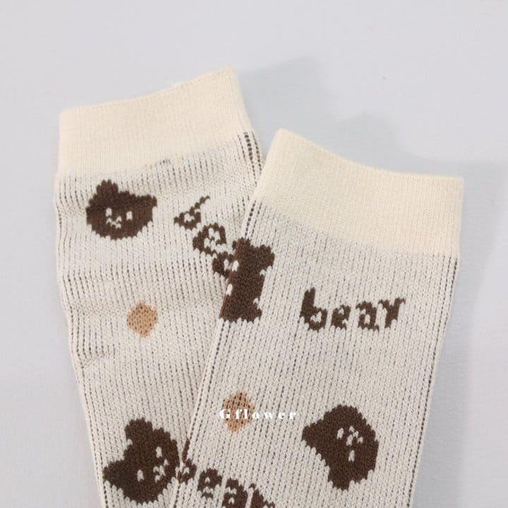 G Flower - Korean Children Fashion - #magicofchildhood - Brown Bear Knee Socks - 8