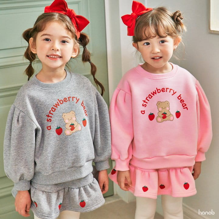 Hanab - Korean Children Fashion - #kidzfashiontrend - Strawberry Top Bottom Set - 4