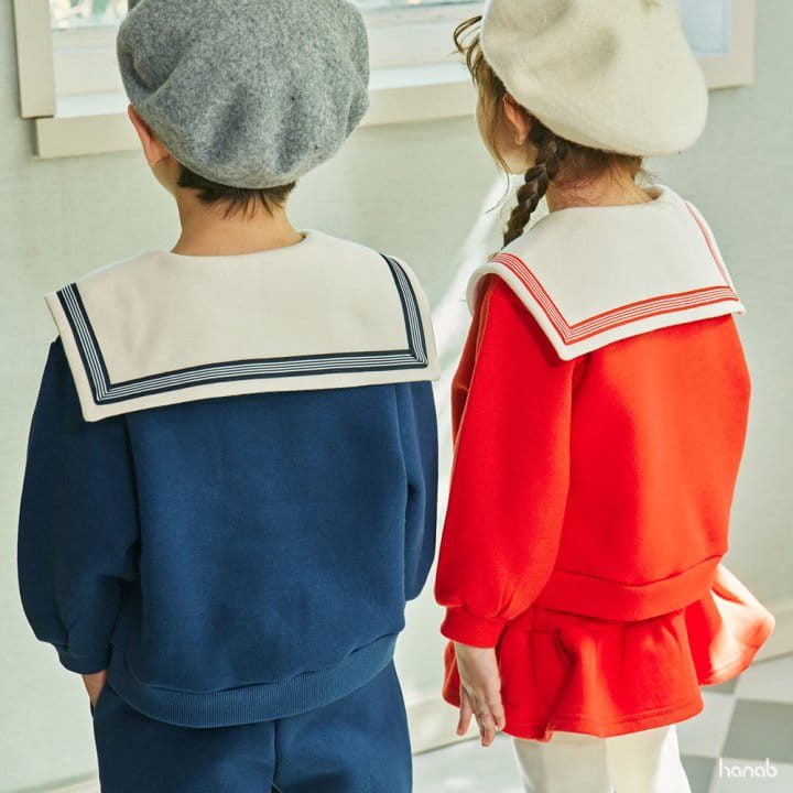 Hanab - Korean Children Fashion - #childofig - Point Collar Top Bottom Set Pants - 6