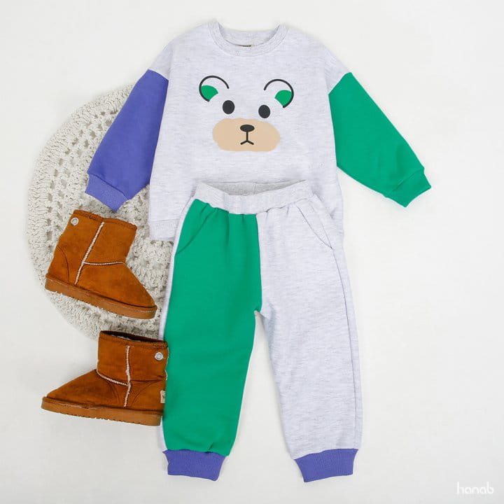 Hanab - Korean Children Fashion - #childofig - Half Bear Top Bottom Set - 8