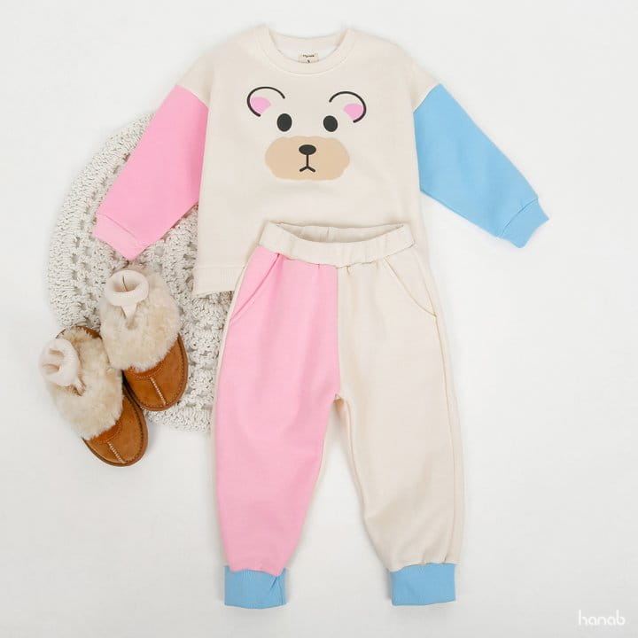 Hanab - Korean Children Fashion - #childofig - Half Bear Top Bottom Set - 9