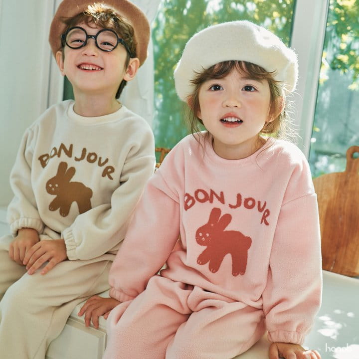 Hanab - Korean Children Fashion - #fashionkids - Tender Fleece Top Bottom Set - 5