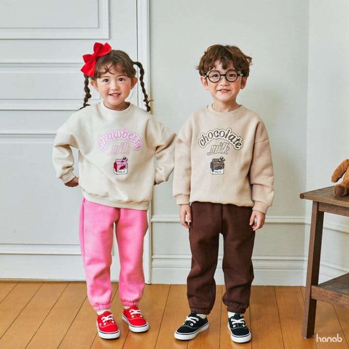 Hanab - Korean Children Fashion - #discoveringself - Milk Top Bottom Set - 4