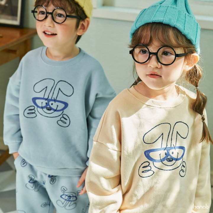 Hanab - Korean Children Fashion - #kidsshorts - Rabbit Google Top Bottom Set - 2