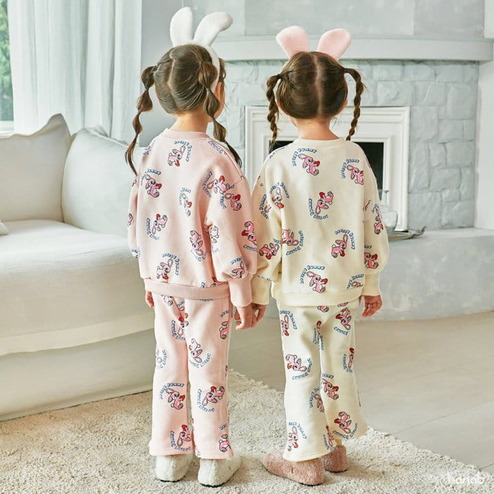 Hanab - Korean Children Fashion - #kidsstore - Lovely Bunny Top Bottom Set