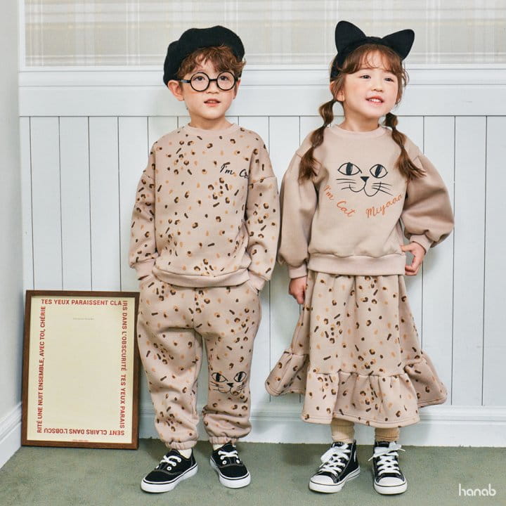 Hanab - Korean Children Fashion - #littlefashionista - Cats Top Bottom Set - 9