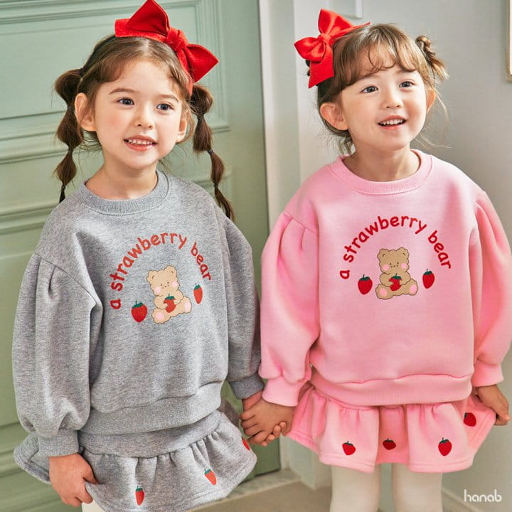 Hanab - Korean Children Fashion - #minifashionista - Strawberry Top Bottom Set - 7