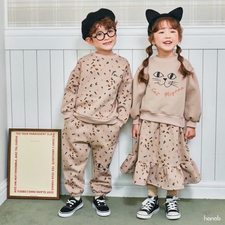 Hanab - Korean Children Fashion - #minifashionista - Cats Top Bottom Set - 11