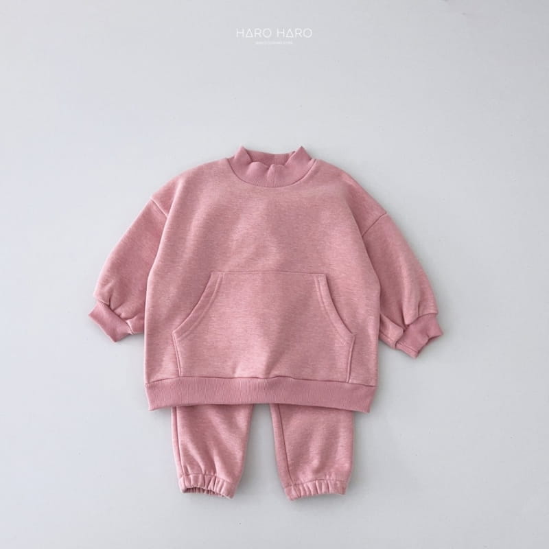 Haro Haro - Korean Children Fashion - #Kfashion4kids - Half Turtleneck Top Bottom Set Fleece - 11