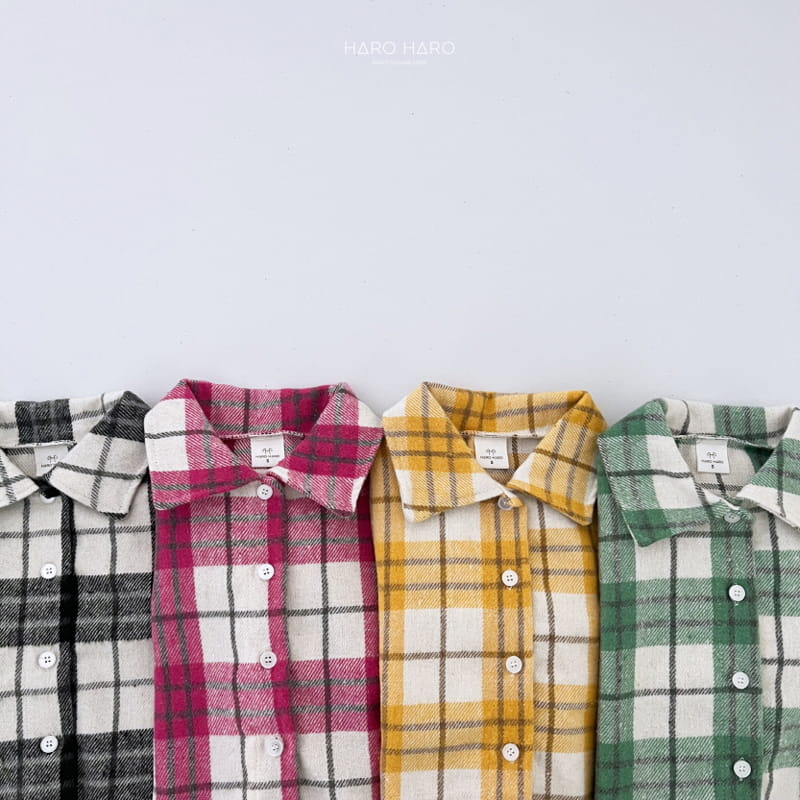 Haro Haro - Korean Children Fashion - #childofig - Crayon Check Shirt Fleece