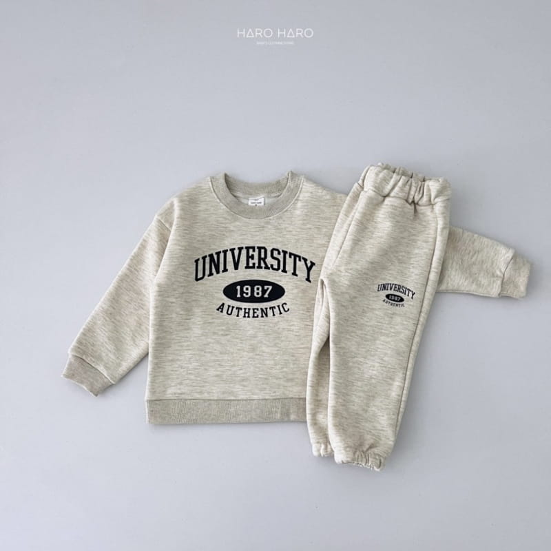 Haro Haro - Korean Children Fashion - #childofig - University Top Bottom Set Fleece - 6