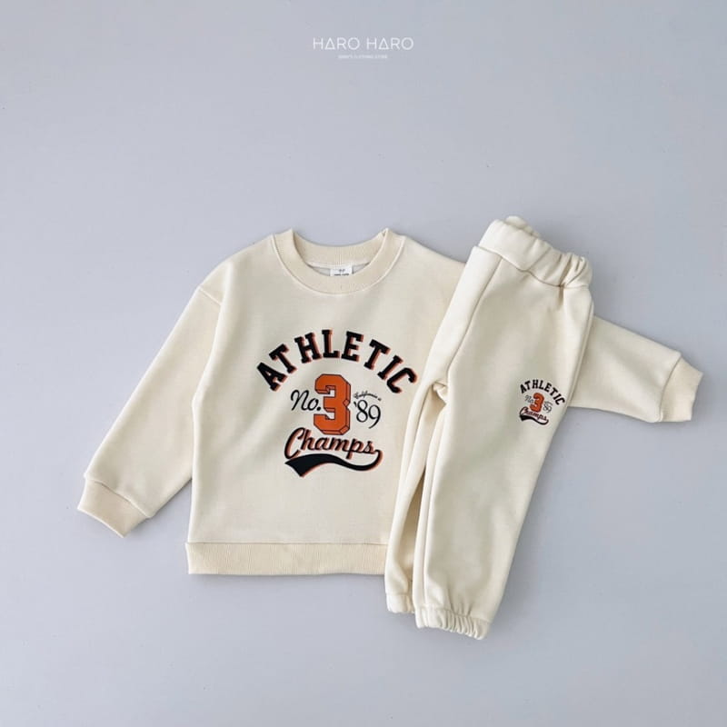 Haro Haro - Korean Children Fashion - #childofig - Number 3 Top Bottom Set Fleece - 2