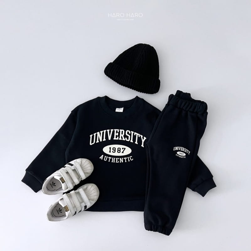 Haro Haro - Korean Children Fashion - #discoveringself - University Top Bottom Set Fleece - 9