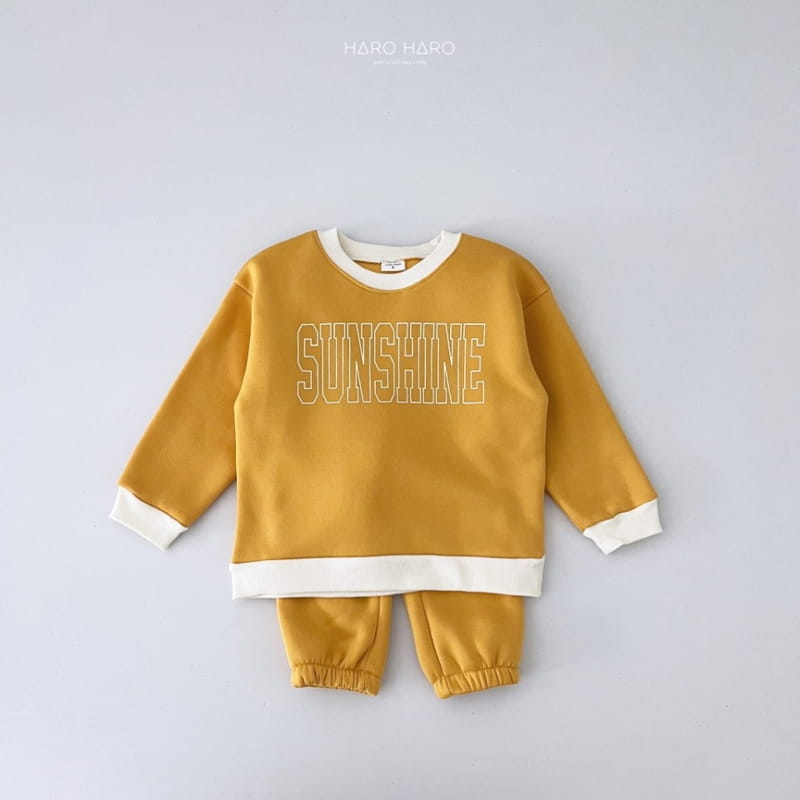 Haro Haro - Korean Children Fashion - #fashionkids - Sunshine Top Bottom Set Fleece - 8