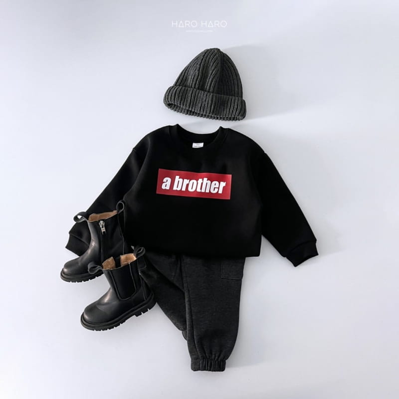 Haro Haro - Korean Children Fashion - #todddlerfashion - Brother Sweatshirt Fleece - 10