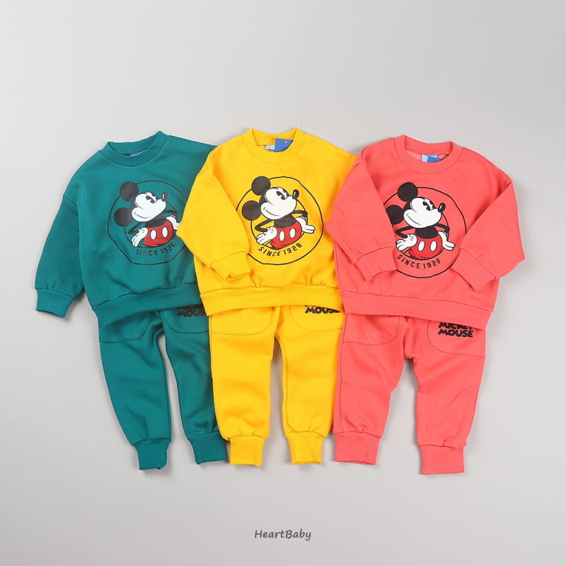 Heart Baby - Korean Children Fashion - #stylishchildhood - Fleece 1928 M Top Bottom Set