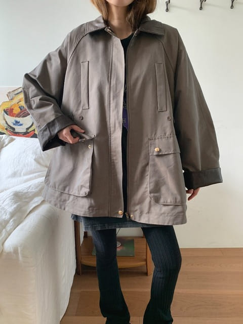 Jkichi - Korean Women Fashion - #vintageinspired - Babu Coating Field Jacket - 12