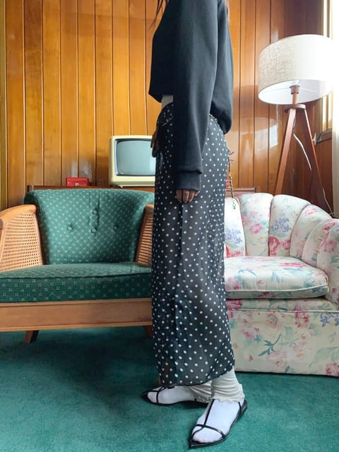 Jkichi - Korean Women Fashion - #vintageinspired - Dot Yoru Skirt - 12