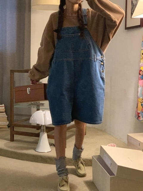 Jkichi - Korean Women Fashion - #womensfashion - Big Dungarees Shorts - 6