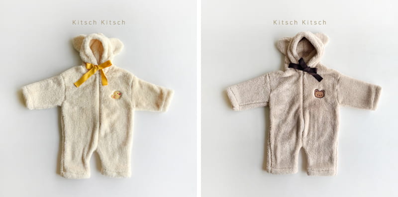 Kitsch Kitsch - Korean Baby Fashion - #babyfever - Animal Ribbon Bodysuit - 2