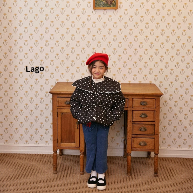 Lago - Korean Children Fashion - #discoveringself - Dot Collar Padding Jacket - 11