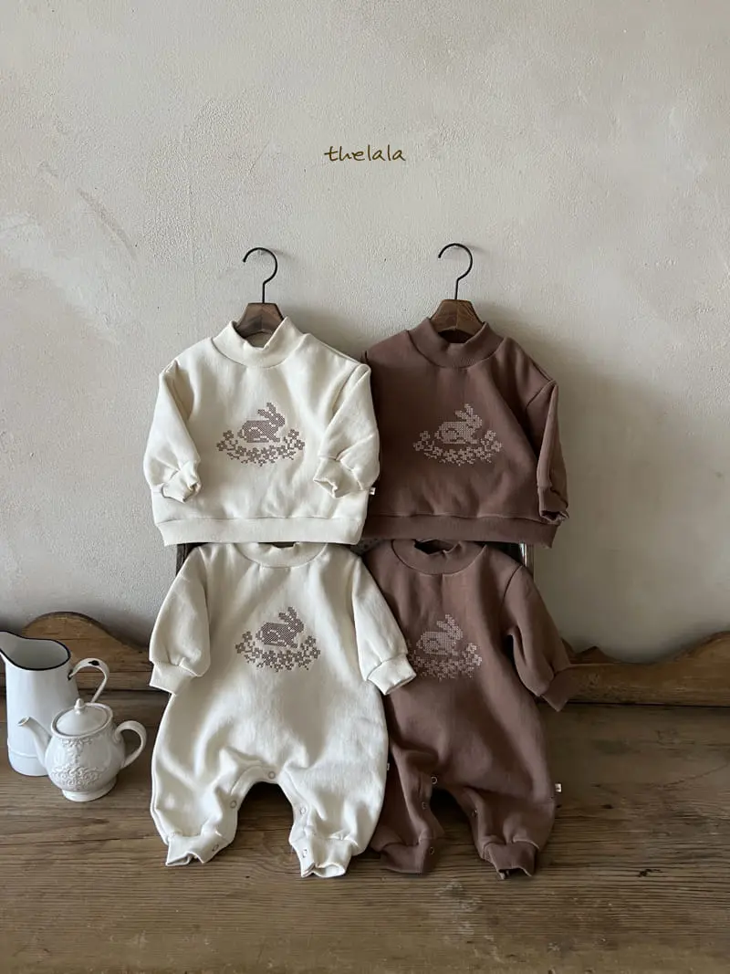 Lala - Korean Baby Fashion - #babygirlfashion - Bunny Half Turtleneck Bodysuit - 7