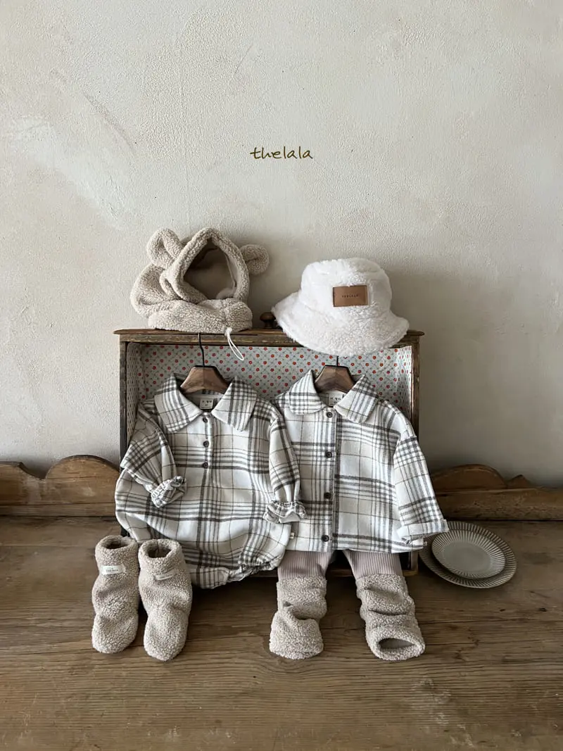 Lala - Korean Baby Fashion - #babylifestyle - Checking Bodysuit - 9