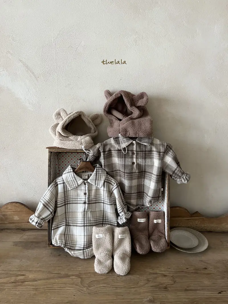 Lala - Korean Baby Fashion - #babyootd - Checking Bodysuit - 11