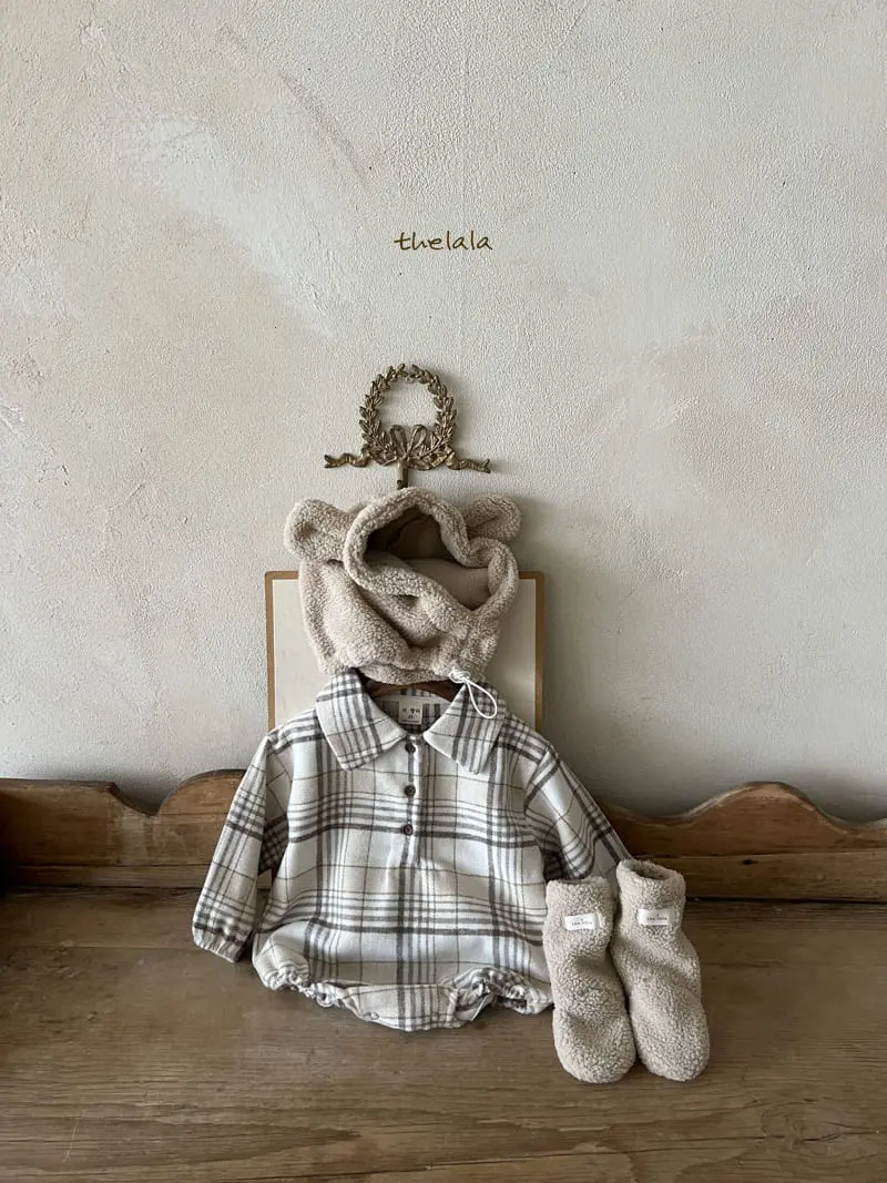 Lala - Korean Baby Fashion - #babyoutfit - Checking Bodysuit - 12