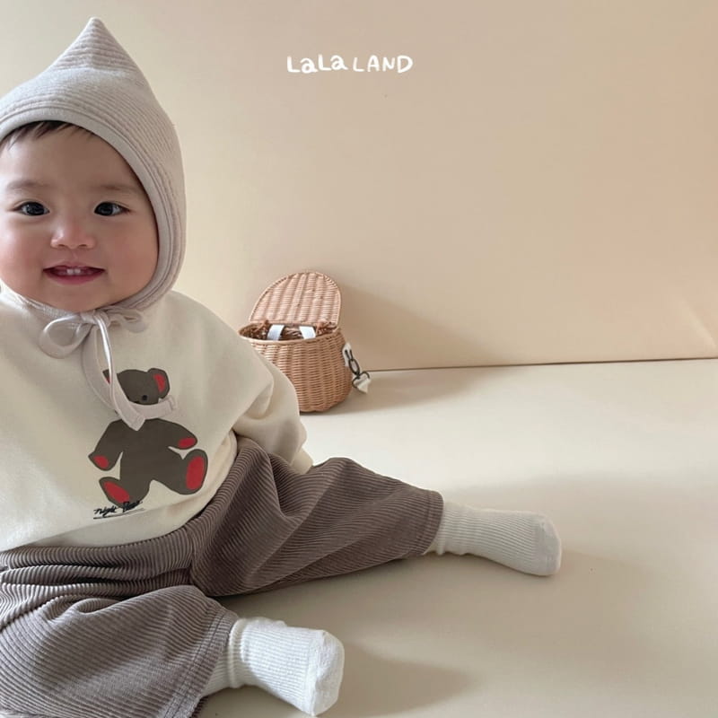 Lalaland - Korean Baby Fashion - #babyboutique - Bebe Rib Dungarees Pants - 5