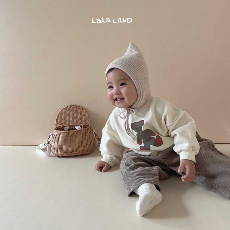 Lalaland - Korean Baby Fashion - #babyclothing - Bebe Rib Dungarees Pants - 7