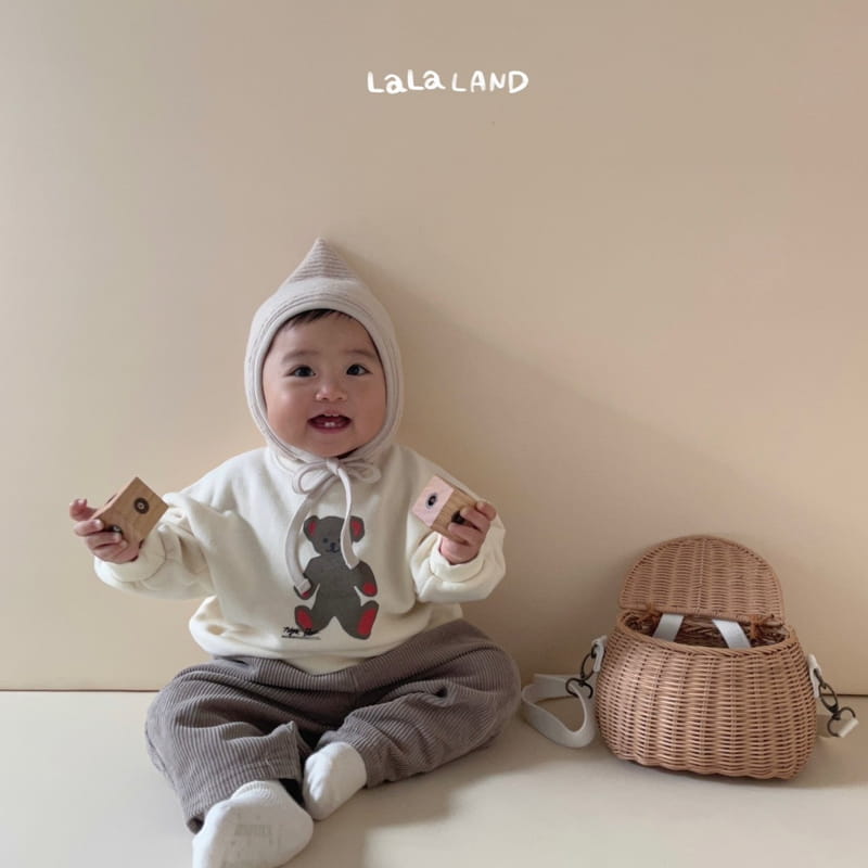 Lalaland - Korean Baby Fashion - #babyfever - Bebe Rib Dungarees Pants - 9