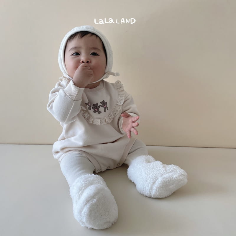 Lalaland - Korean Baby Fashion - #babylifestyle - Bebe Bear Vely Bodysuit - 3