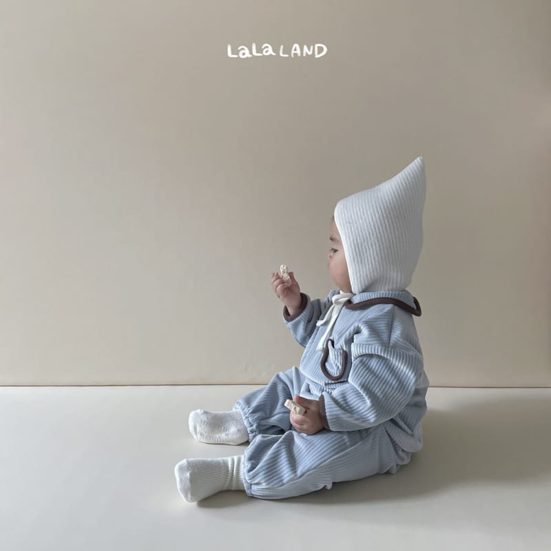 Lalaland - Korean Baby Fashion - #babyoninstagram - Bebe Roa Collar Top Bottom Set - 6