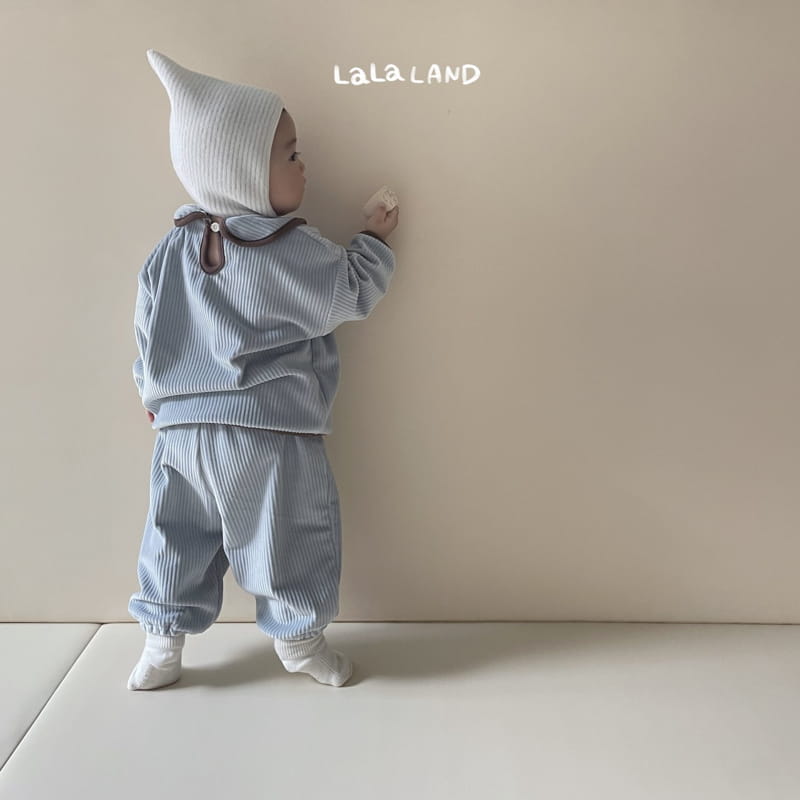 Lalaland - Korean Baby Fashion - #babywear - Bebe Roa Collar Top Bottom Set - 10