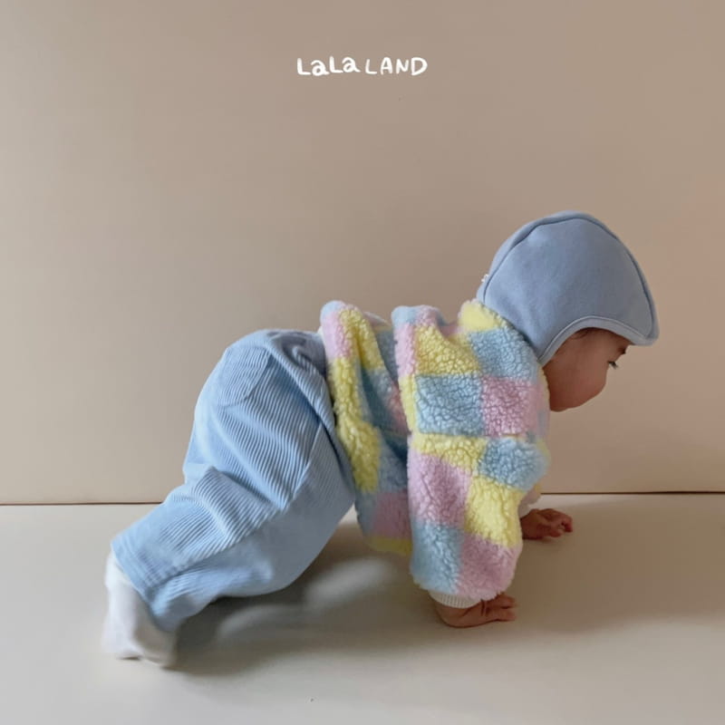 Lalaland - Korean Baby Fashion - #onlinebabyboutique - Bebe Rib Dungarees Pants - 2